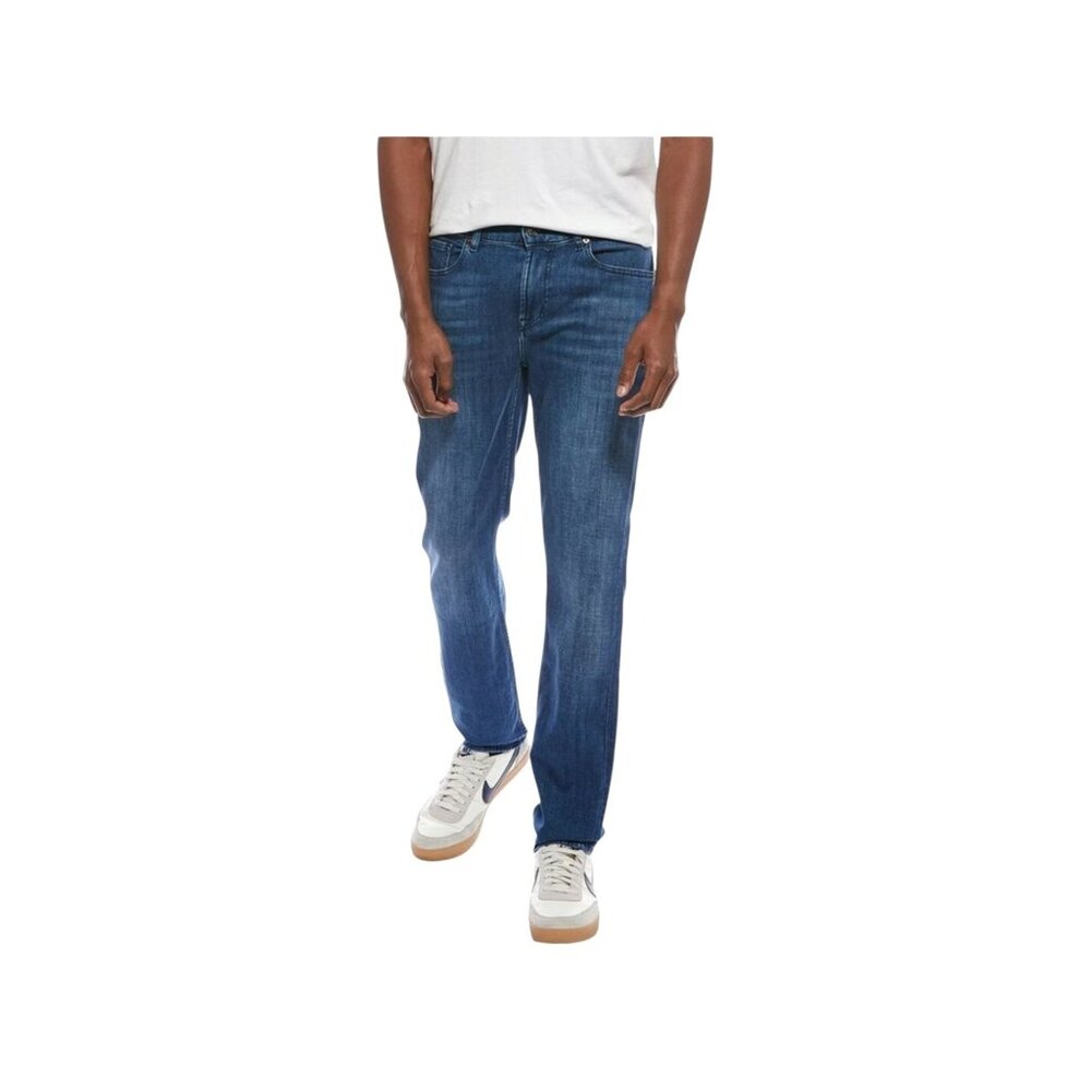 7 For All Mankind Slimmy Straight Leg Jeans Mens 33 x 29 Dark Wash Cotton & Span